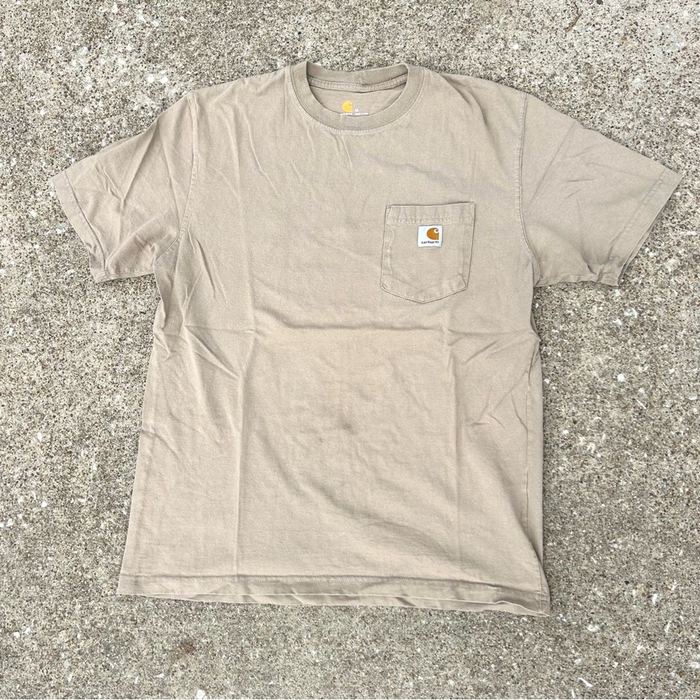 Carhartt Men's Beige Short Sleeve Tee